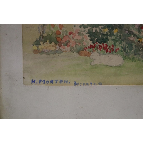 2176 - Two H. Morton watercolours, each approx 28cm H x 33cm W (2)