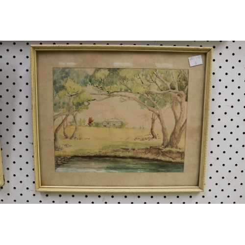 2176 - Two H. Morton watercolours, each approx 28cm H x 33cm W (2)