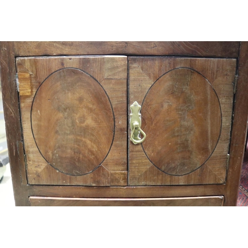 2179 - Antique Georgian pedestal nightstand, approx 75cm H x 48cm sq