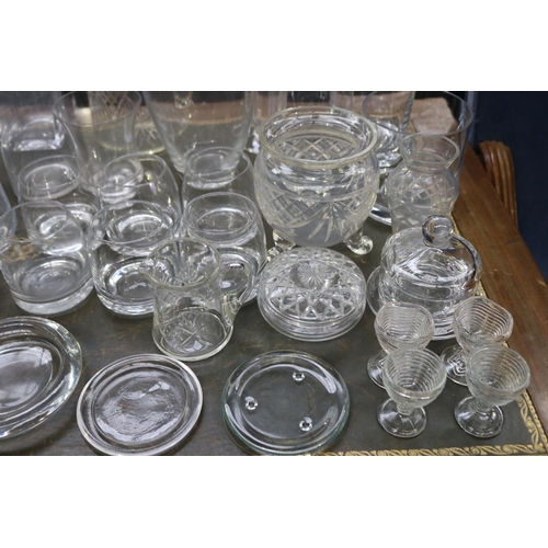 2262 - Assortment of glassware vintage and modern, approx 28cm H and smaller