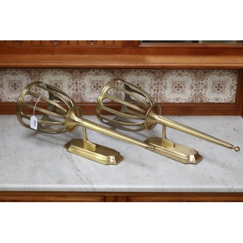 2292 - Pair of Bombay torche wall lights, each approx 49cm H x 19cm D (2)