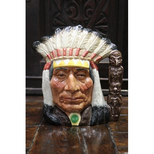 2040 - Royal Doulton North American Indian character jug, D6611, approx 18.5cm H