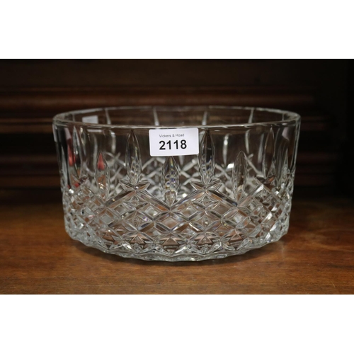 2118 - Marquis by Waterford crystal fruit bowl, with orginal sticker, approx 12cm H x 23cm dia