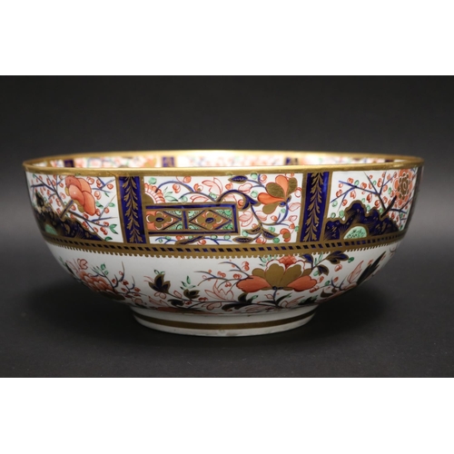 67 - Antique Derby Imari pattern punch bowl, approx 1810-25, approx 13cm H x 31cm Dia