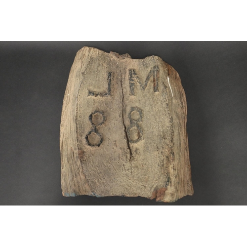 74 - Important Historic Australian tree section marker, from the first settlement of Sydney cove, carved ... 