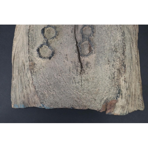 74 - Important Historic Australian tree section marker, from the first settlement of Sydney cove, carved ... 