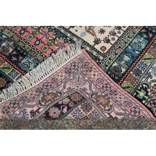 304 - Moroccan hand knotted wool carpet, approx 222cm x 306cm