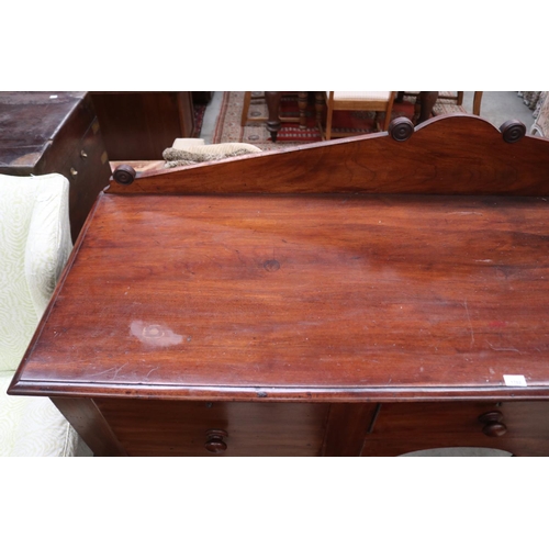 417 - Australian interest - early Colonial Australian cedar six leg sideboard having a Palladian back with... 