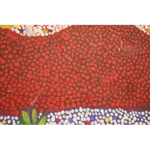 420 - Mavis Holmes Petyarre (1947-.) Australia (Aboriginal) acrylic on linen, titled Antarrengeny, approx ... 