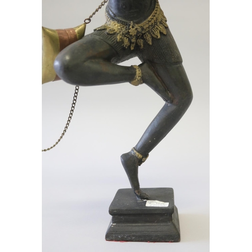 294 - Decorative bronze Khmer dancing figure, approx 49cm H