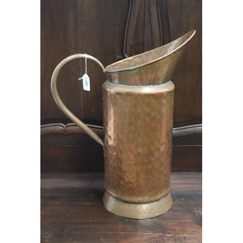 367 - French copper large size pitcher / ewer, approx 50cm h