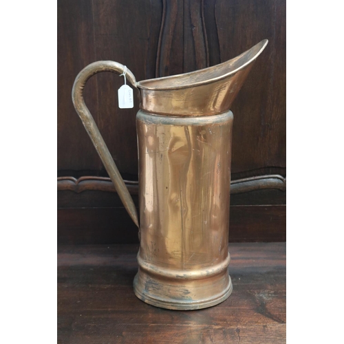 368 - French copper large size pitcher / ewer, approx 51cm H