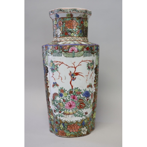 230 - Chinese 20th century famille rose vase, approx 50cm H