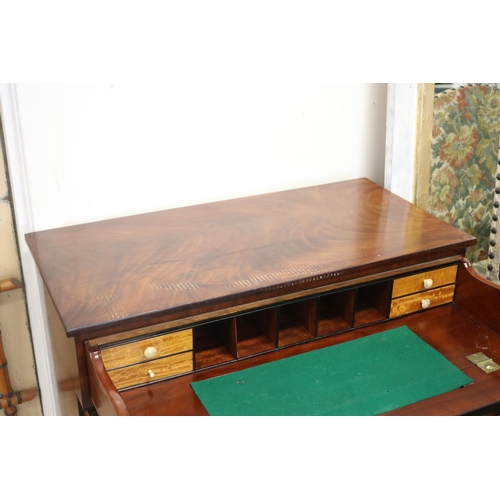 293 - Antique French Regence revival secretaire cabinet, approx 94cm H x 89cm W x 44cm D