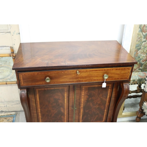 293 - Antique French Regence revival secretaire cabinet, approx 94cm H x 89cm W x 44cm D