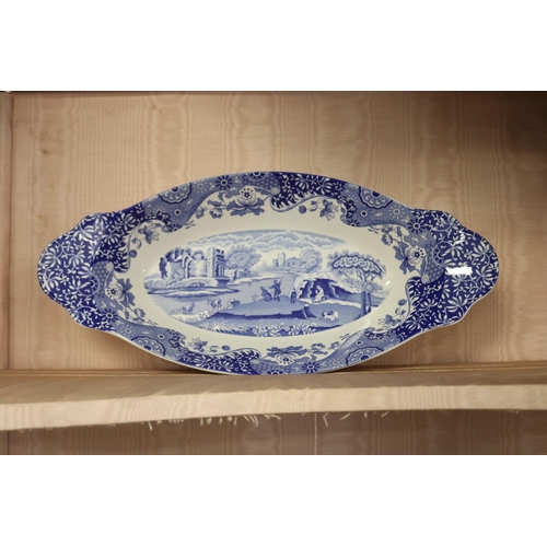 310 - Spode Italian pattern oval dish, approx 19cm x 40cm