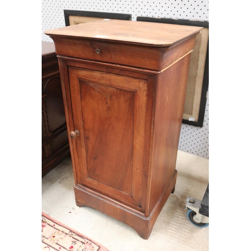 383 - Antique French Louis Philippe nightstand, approx 75cm H