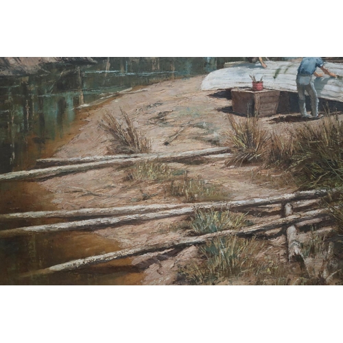 435 - William T. Cooper (1934-2015) Australia, Untitled oil on board, signed lower right, approx 44cm x 59... 
