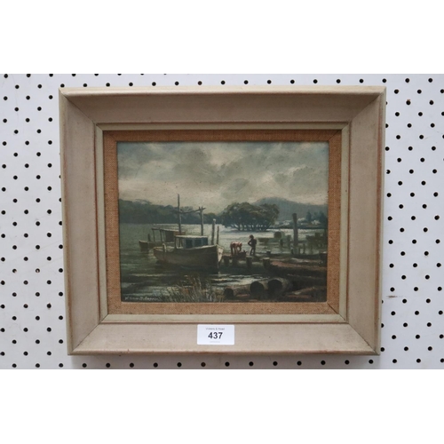 437 - William T. Cooper (1934-2015) Australia, intitled oil on board, signed lower right, approx 14cm x 19... 