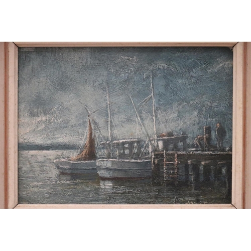 438 - William T. Cooper (1934-2015) Australia, untitled oil on board, signed lower right, approx 14cm x 19... 