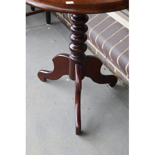 365 - Antique Australian cedar wine table, approx 70cm H x 60cm Dia