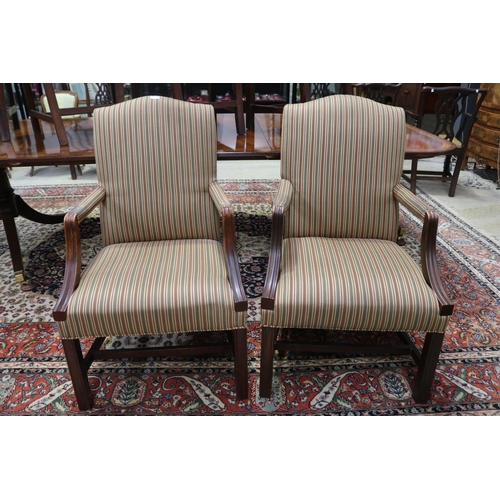 377 - Pair of English Georgian style armchairs (2)