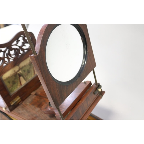 387 - Good example Antique Victorian walnut stereoscope viewer, approx 43cm H x 29cm W x 51cm D