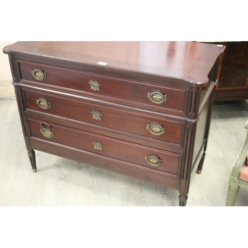 364 - French Louis XVI style chest, approx 83cm H x 104cm W x 47cm D