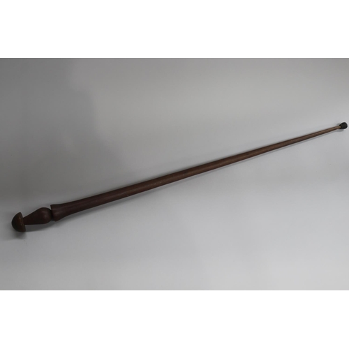 20 - Walking stick with mushroom handle, approx 87cm L