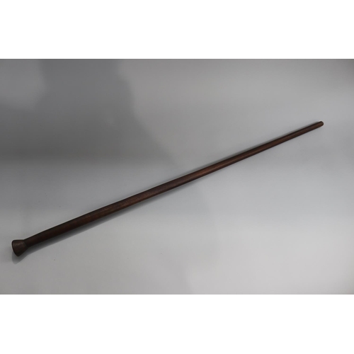 31 - Hardwood walking stick, approx 94cm L