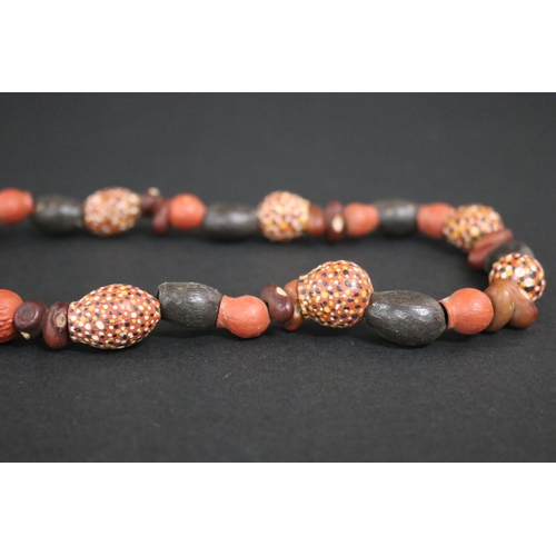 3010 - Lisa Pultara (c1959-.) Australia (Aboriginal deceased) Painted beads, bean tree & gumnut, 1987, Anma... 
