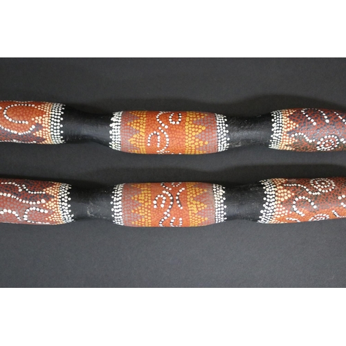 3011 - Launce Napanganka, (Australian Aboriginal deceased) Digging sticks, mulgawood, 1988, Anmatjere Commu... 