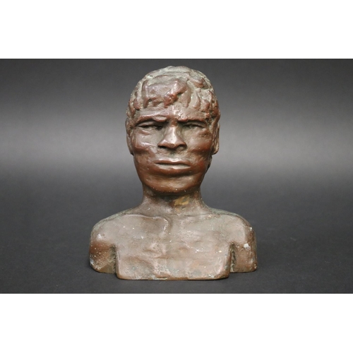 78 - Unknown, bronze bust of an Australian Aboriginal, approx 15.5 cm H