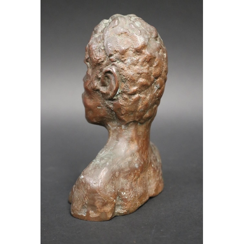 78 - Unknown, bronze bust of an Australian Aboriginal, approx 15.5 cm H