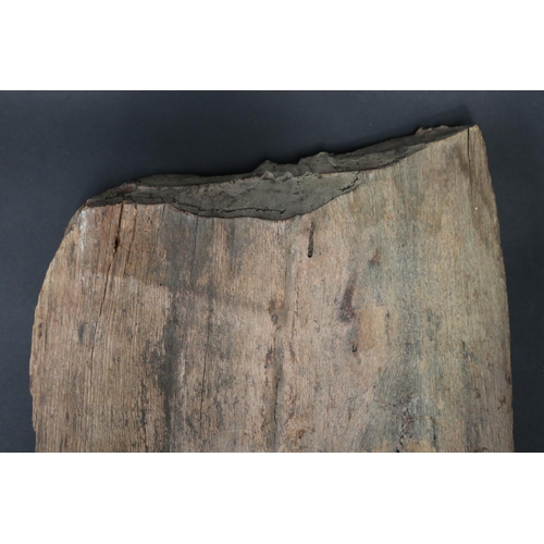 85 - Historic Australian tree section marker, from the first settlement of Sydney cove, carved JM 88. Clo... 