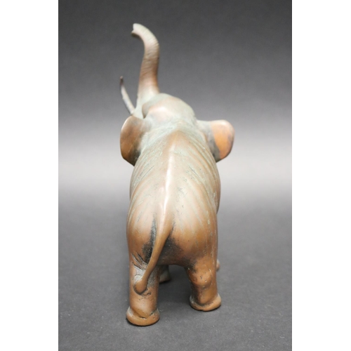 98 - Well cast bronze figure of an elephant, approx 20cm H x 18cm W