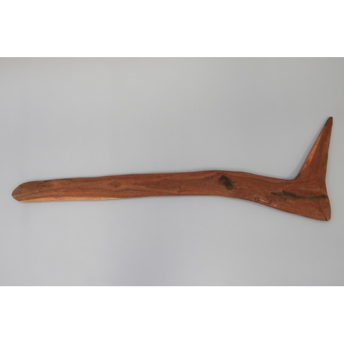 3023 - Bobby Tilmouth (1942-.) Australia (Aboriginal), hardwood killing hook boomerang, approx 65cm L