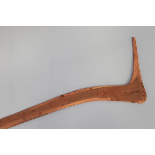 3024 - Bobby Tilmouth (1942-.) Australia (Aboriginal), hardwood killing hook boomerang, approx 65cm L