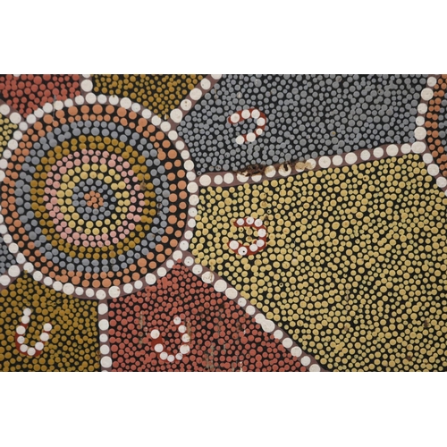 3058 - Eileen Nelson Napanangka (1957-.) Australia (Aboriginal) oil on board, 38 cm x 45 cm