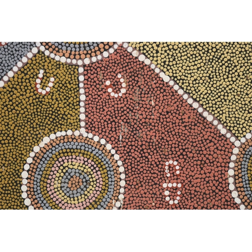 3058 - Eileen Nelson Napanangka (1957-.) Australia (Aboriginal) oil on board, 38 cm x 45 cm