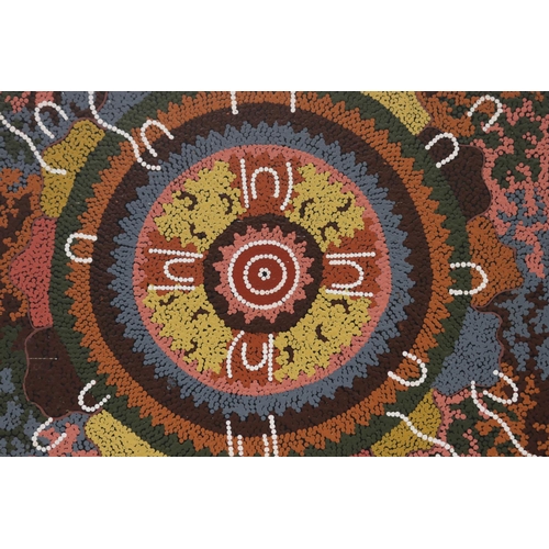 3061 - N. Campbell (Nancy) Napanangka (1961-.) Australia (Aboriginal) oil on canvas, 35.5 cm x 45.5 cm