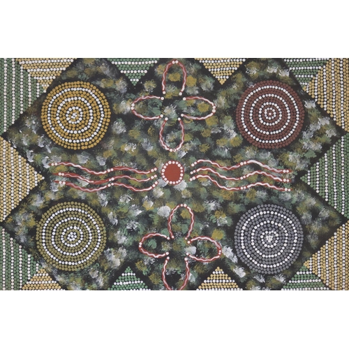 3063 - Sabrina Gorey, Australian Aboriginal, oil on canvas, 35 cm x 45.5 cm