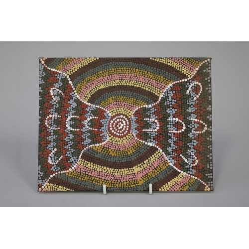 3065 - Lorraine Sterling, Australian Aboriginal, oil on canvas, 17.5 x 22.5 cm