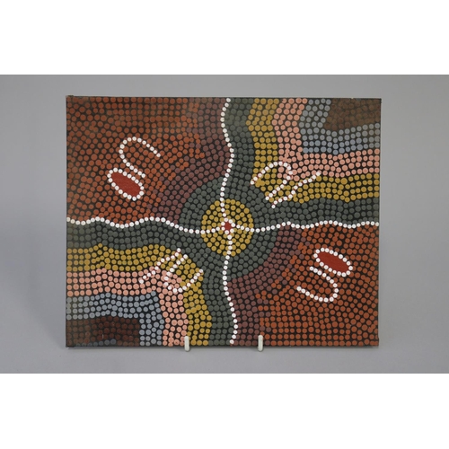 3067 - Lois Daniels (Working 1990s) Australia (Aboriginal) Five oils on board and canvas, 20 cm x 24.5 cm  ... 