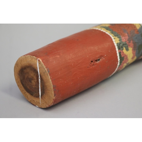 3026 - Lisa Pultara (c1959-.) Australia (Aboriginal), painted hardwood pole, approx 81cm L