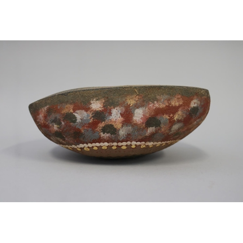 3052 - Launce Purula, Australian Aboriginal, oval softwood painted bowl