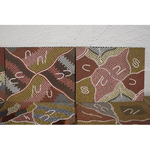 3068 - Beatrice Gibson- Aboriginal Australian -born 1960 oil on board, 20 cm x 25 cm (8)