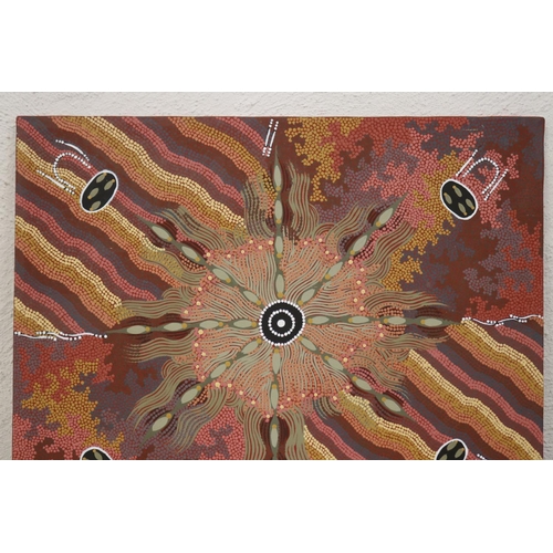 3082 - Elizabeth Stockman Australia (Aboriginal) oil on canvas, 41 cm x 51 cm