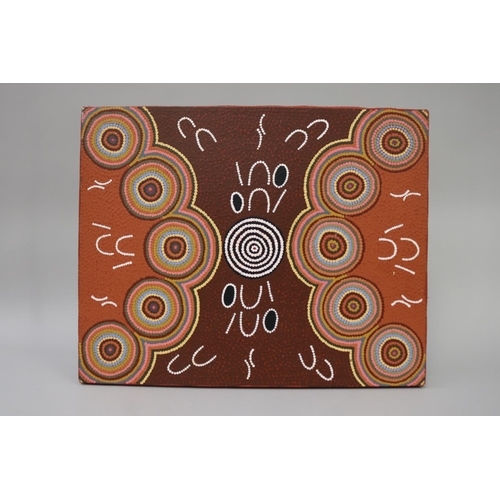 3084 - Beatrice Dixon Napperby Australia (Aboriginal) oil on canvas, 40 cm x 50.5 cm