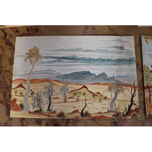 3087 - Morris Wako (1970-.) Australia (Aboriginal) Four unframed watercolours, in folder (4)